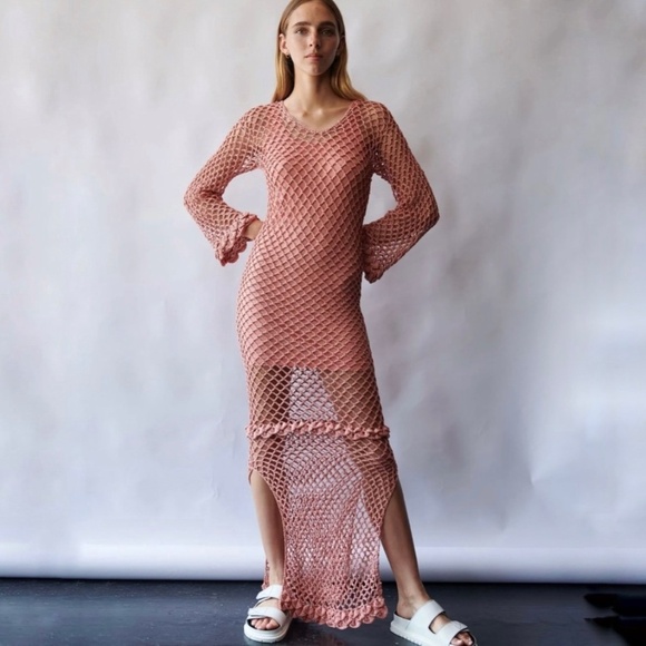 AYNI IMAC Crochet Knit Maxi Dress - Picture 1 of 11